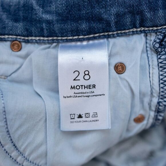 Mother Denim Swooner Rascal Slim Jeans Classic Wash Until Next Time Size 28 - Picture 7 of 10